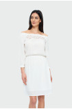 White dress with decorative lace