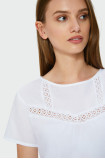 White blouse with decorative lace