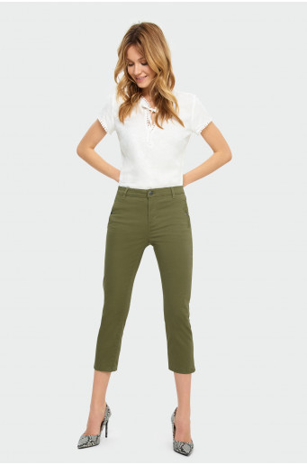 Cotton 7/8 trousers